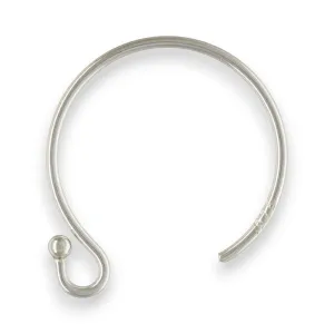 🆕🔗 Earhook / Shepherd Hook (Circle with Ball End) in Sterling Silver | Pair 💍💍