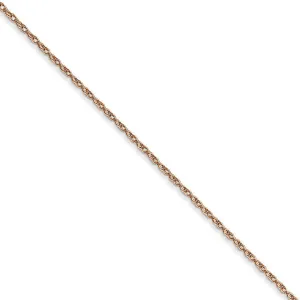 0.7mm, 14k Rose Gold, Cable Rope Chain Necklace