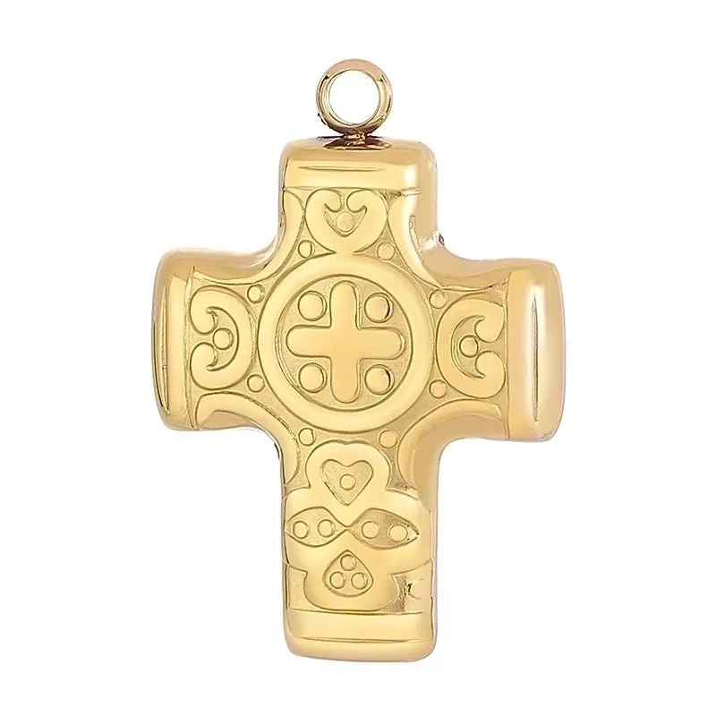 1 Piece Classic Style Commute Cross Stainless Steel Pendant Jewelry Accessories