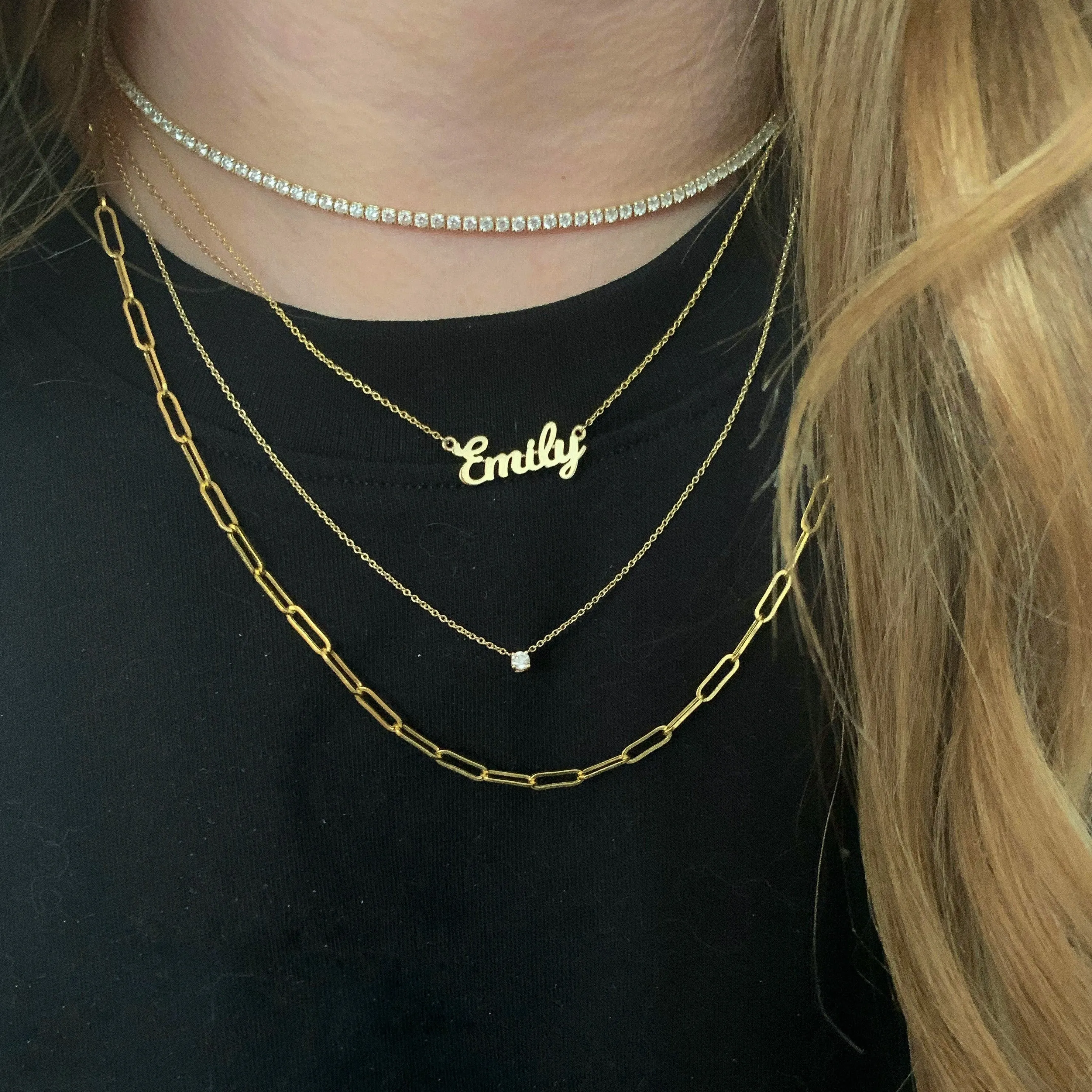 10K Gold Small Name Necklace