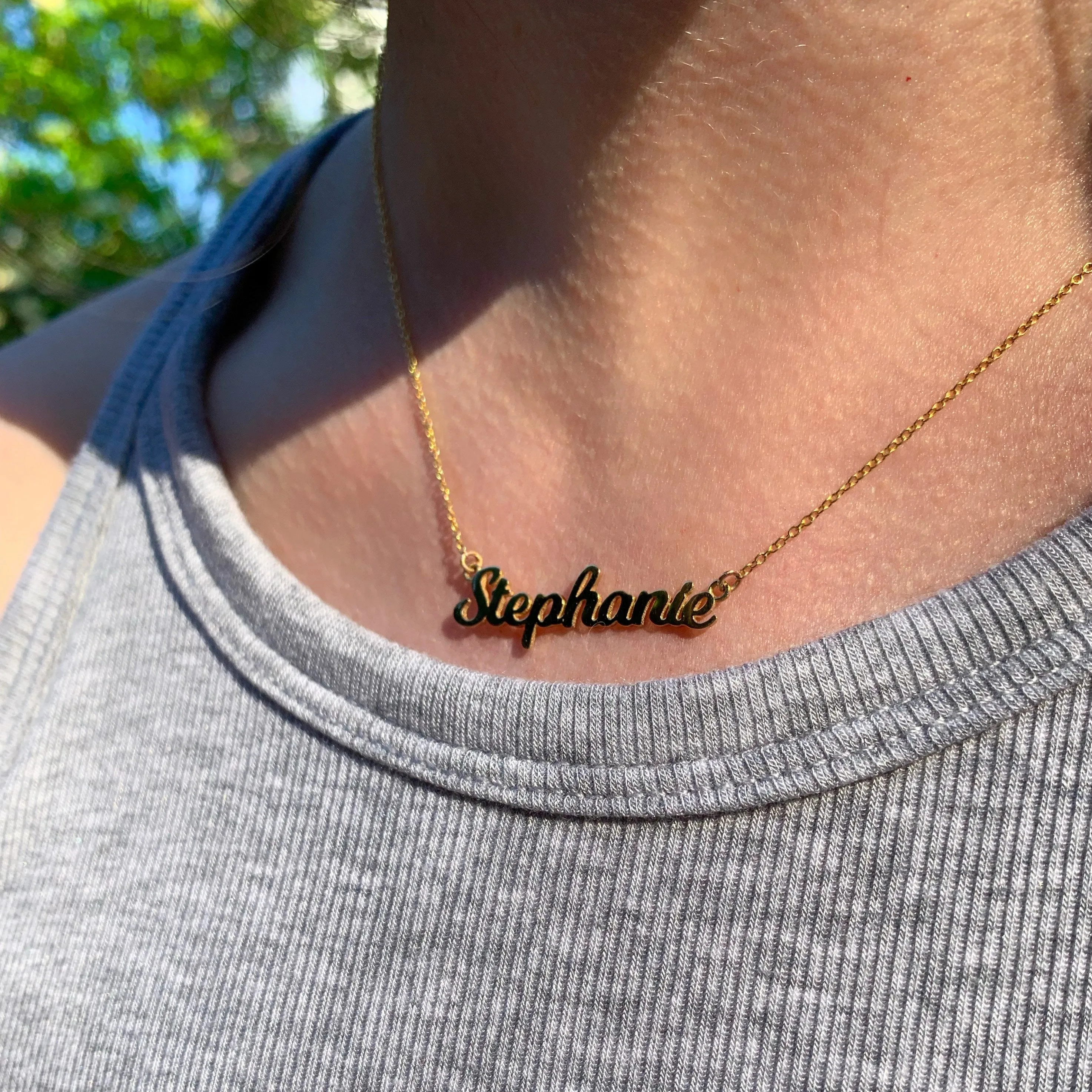 10K Gold Small Name Necklace