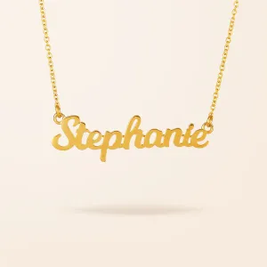 10K Gold Small Name Necklace