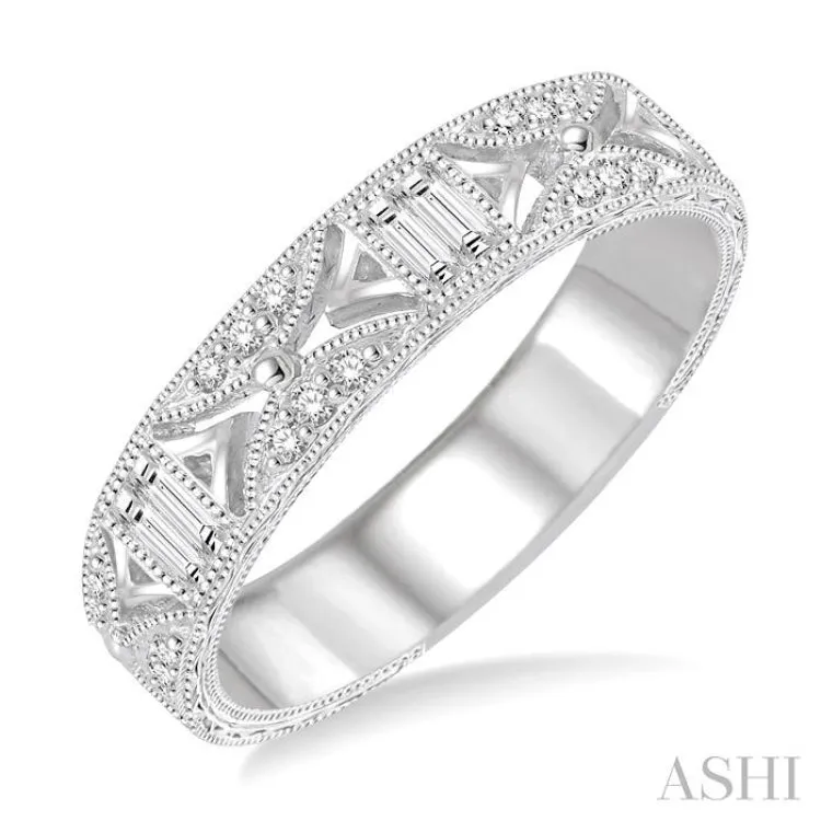 1/3 Ctw Diamond Stack Band in 14K White Gold