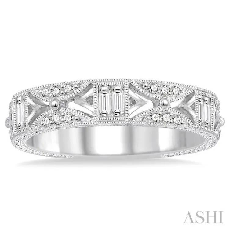 1/3 Ctw Diamond Stack Band in 14K White Gold