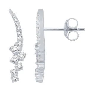 14 Karat White Gold 0.41 Carat Diamond Fashion Earrings