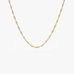 14K Gold Singapore Chain Necklace