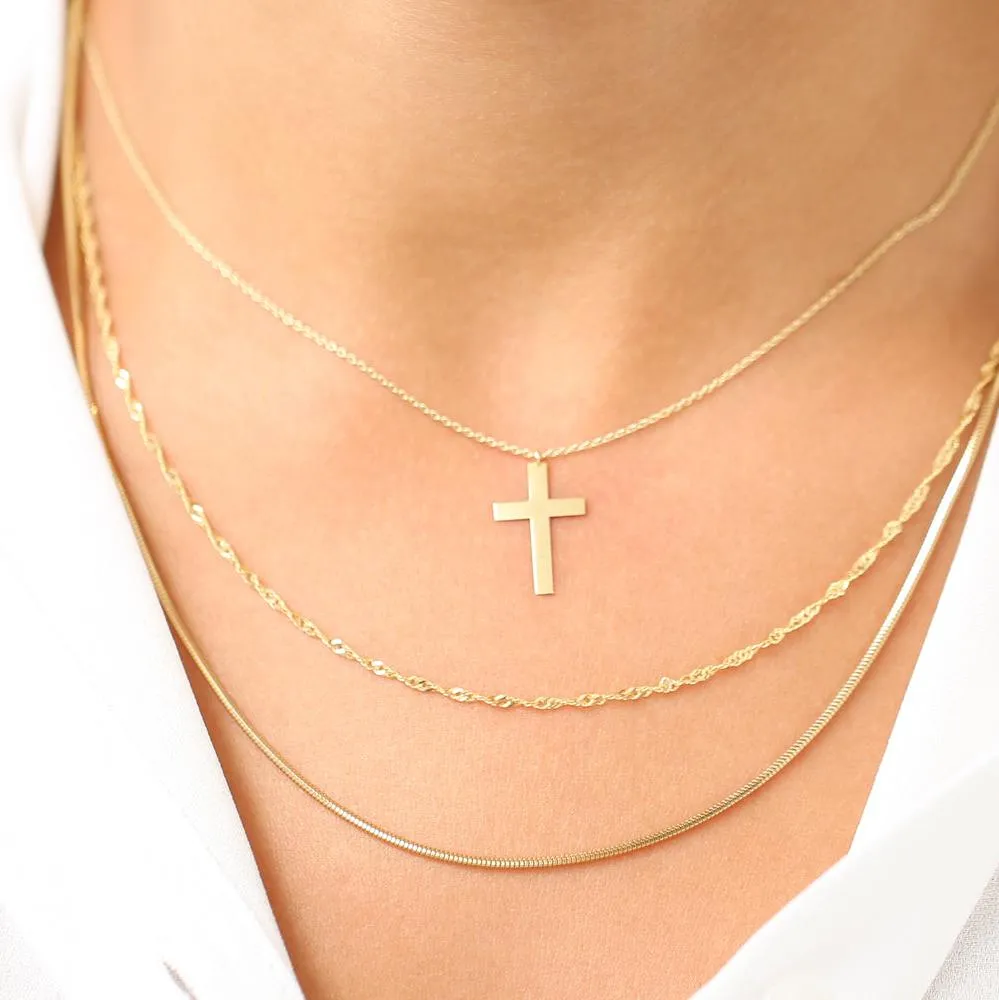 14K Gold Singapore Chain Necklace