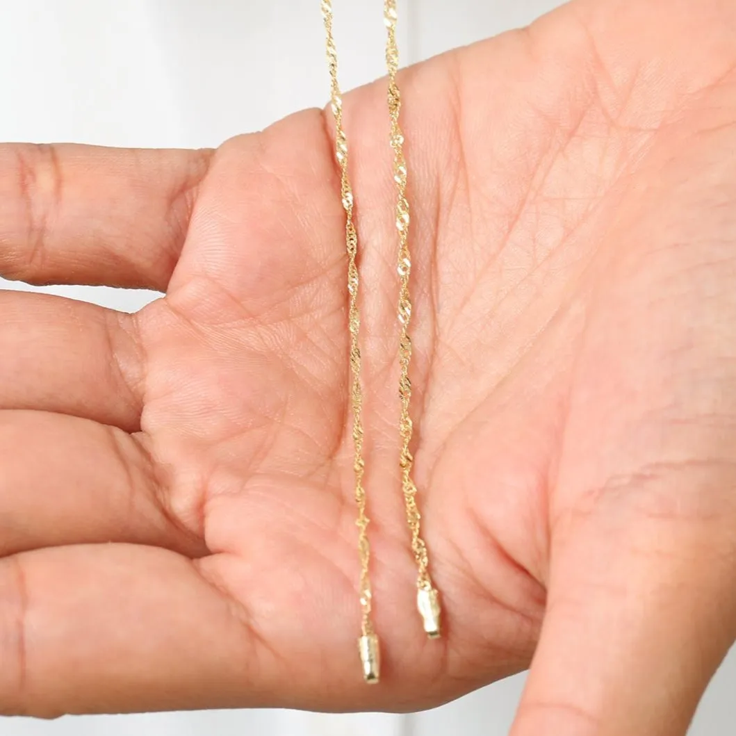 14K Gold Singapore Chain Necklace