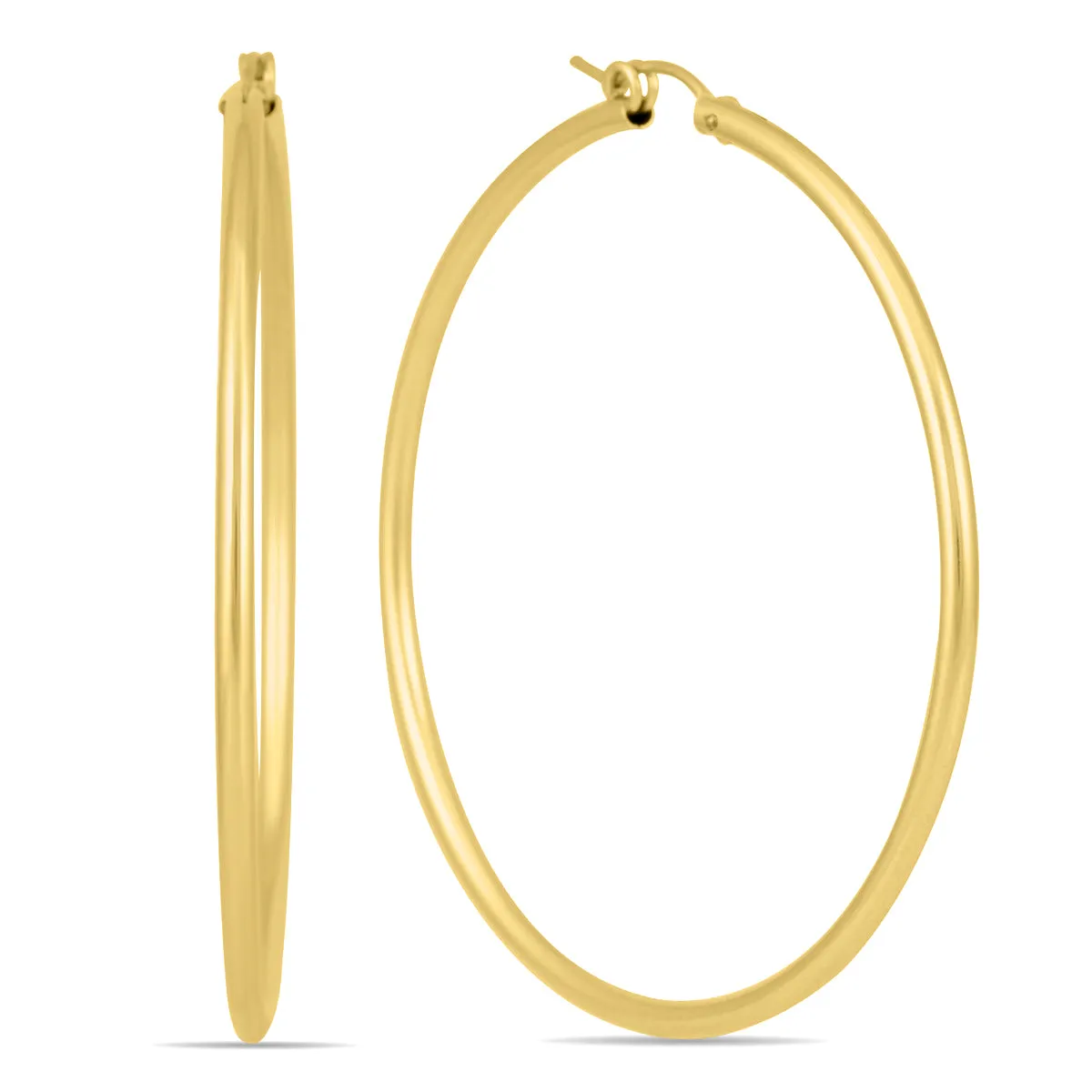 14K Yellow Gold Filled Hoop Earrings (55mm)