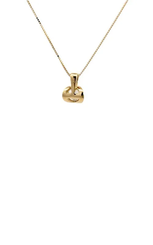 14K YELLOW GOLD SOLITAIRE DIAMOND NECKLACE  G14706