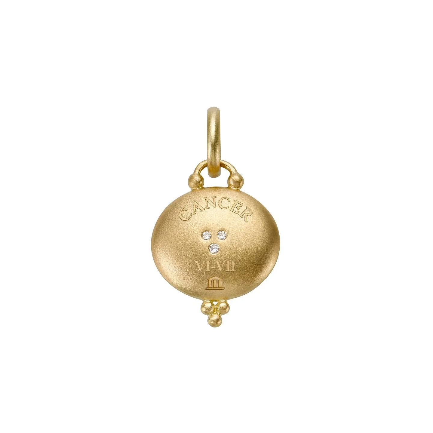 18K Cancer Zodiac Pendant