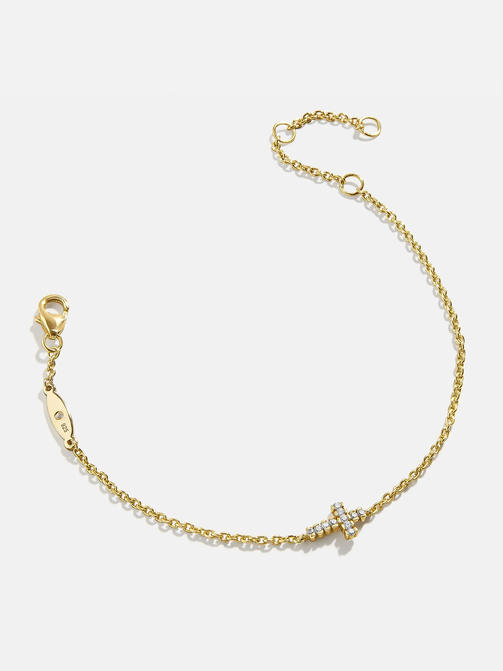 18K Gold Agape Bracelet - Clear/Gold