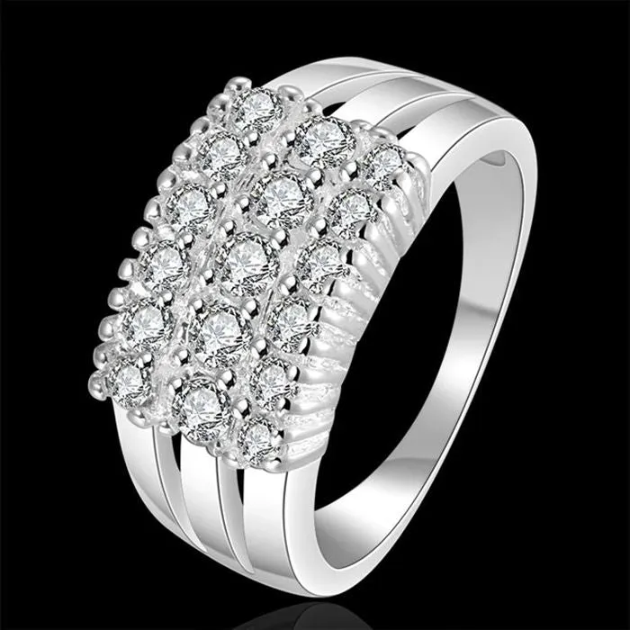 2016 new Wholesale 925 jewelry silver plated ring for women, silver fashion jewelry, multi-stone Ring /fdganuna gpmapgta R143