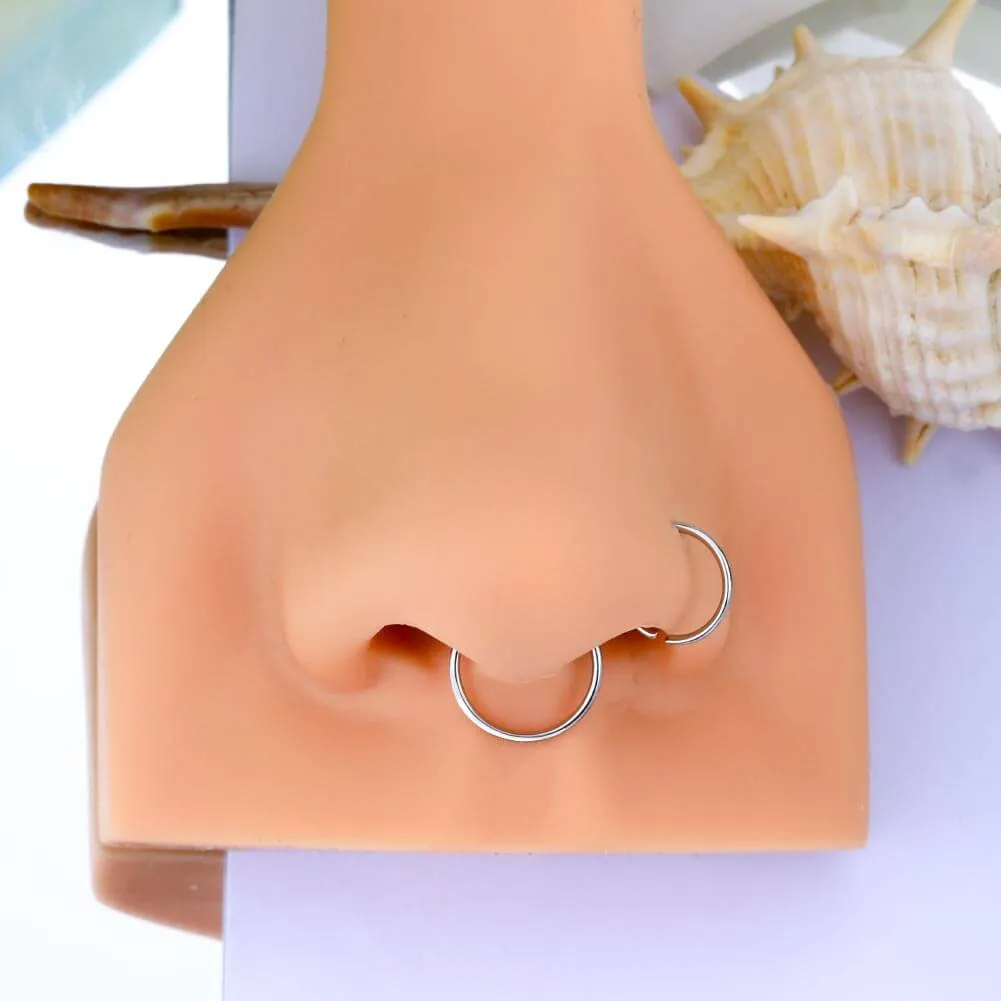 20G Simple Seamless Nose Hoop Cartilage Rings