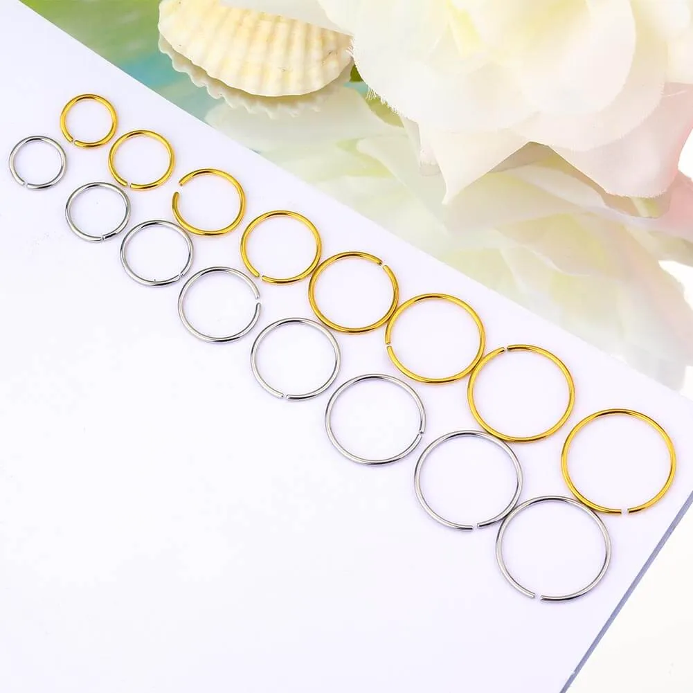 20G Simple Seamless Nose Hoop Cartilage Rings