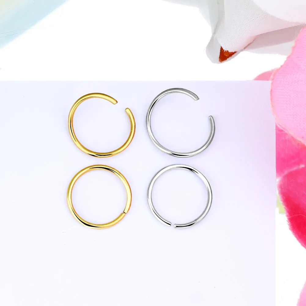 20G Simple Seamless Nose Hoop Cartilage Rings