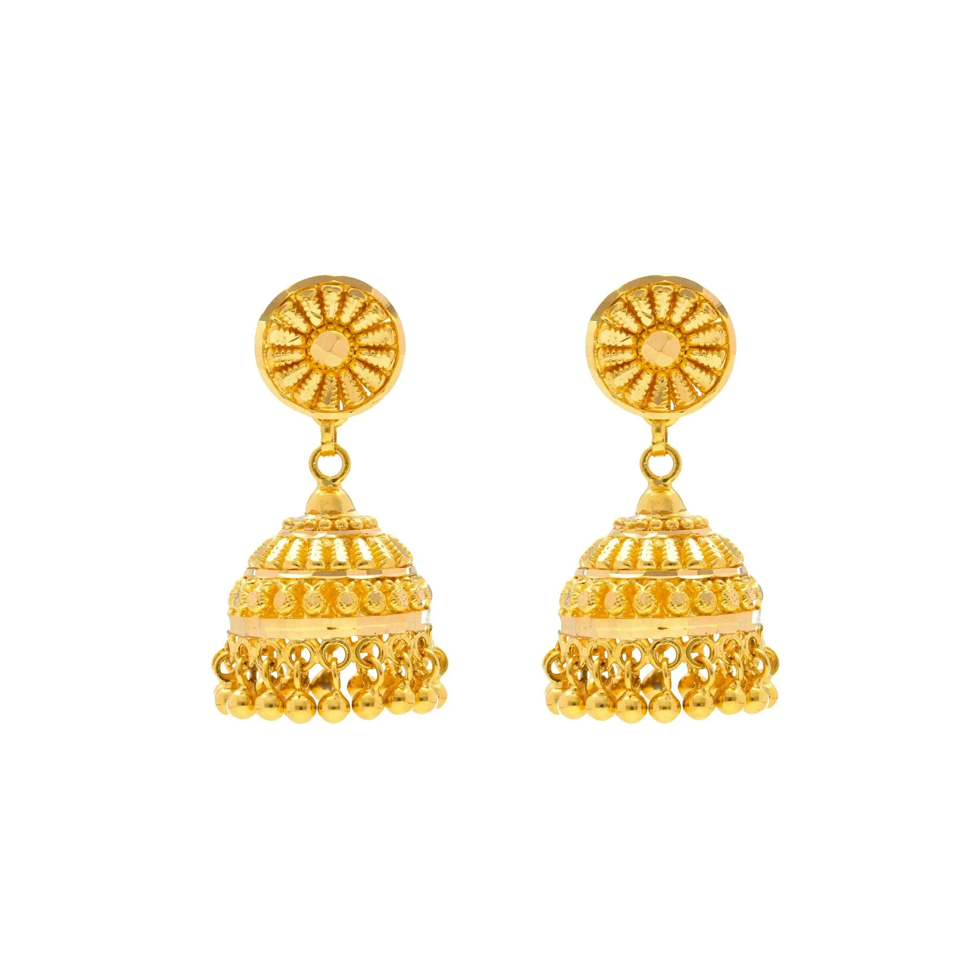 22K Gold Jhumki Earrings