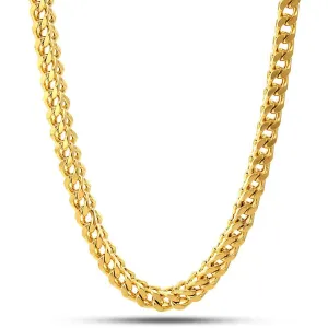 6mm 14K Gold Stainless Steel Franco Chain