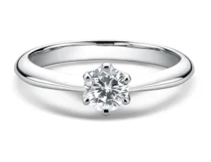 925 Silver 0.5ct 5mm Moissanite Diamond Ring