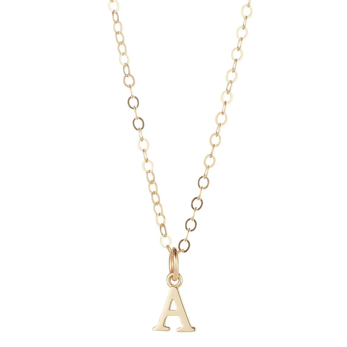 9kt Gold Initial Pendant Necklace (A to Z)