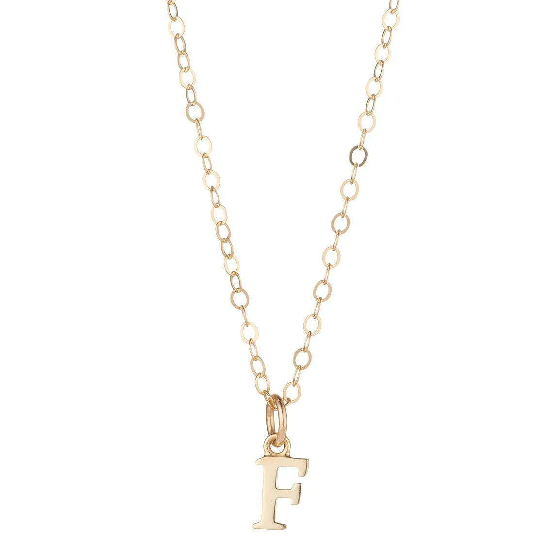 9kt Gold Initial Pendant Necklace (A to Z)