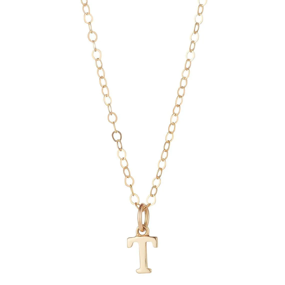 9kt Gold Initial Pendant Necklace (A to Z)