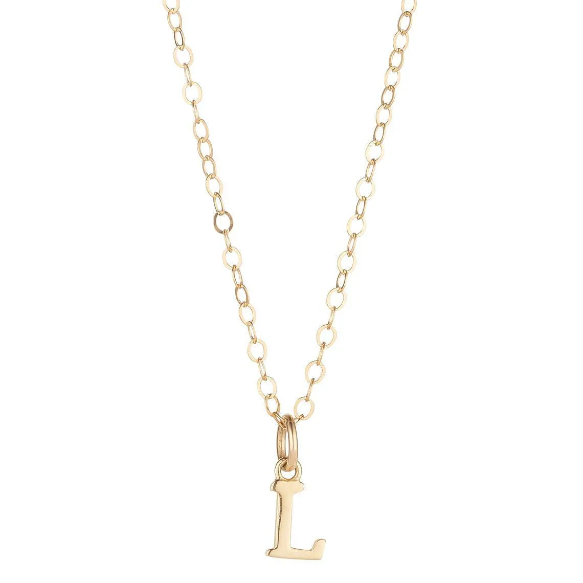 9kt Gold Initial Pendant Necklace (A to Z)