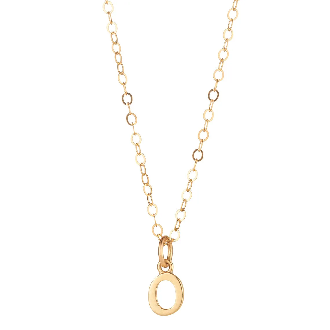 9kt Gold Initial Pendant Necklace (A to Z)