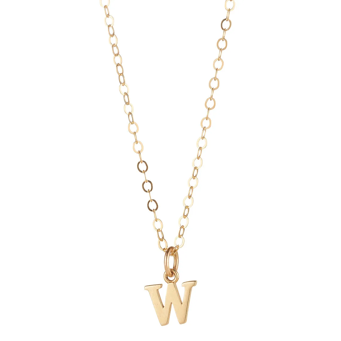 9kt Gold Initial Pendant Necklace (A to Z)