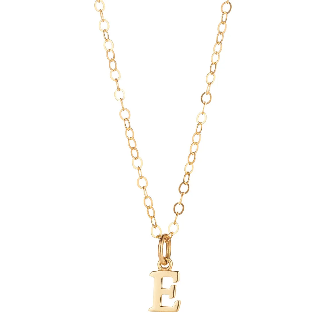 9kt Gold Initial Pendant Necklace (A to Z)