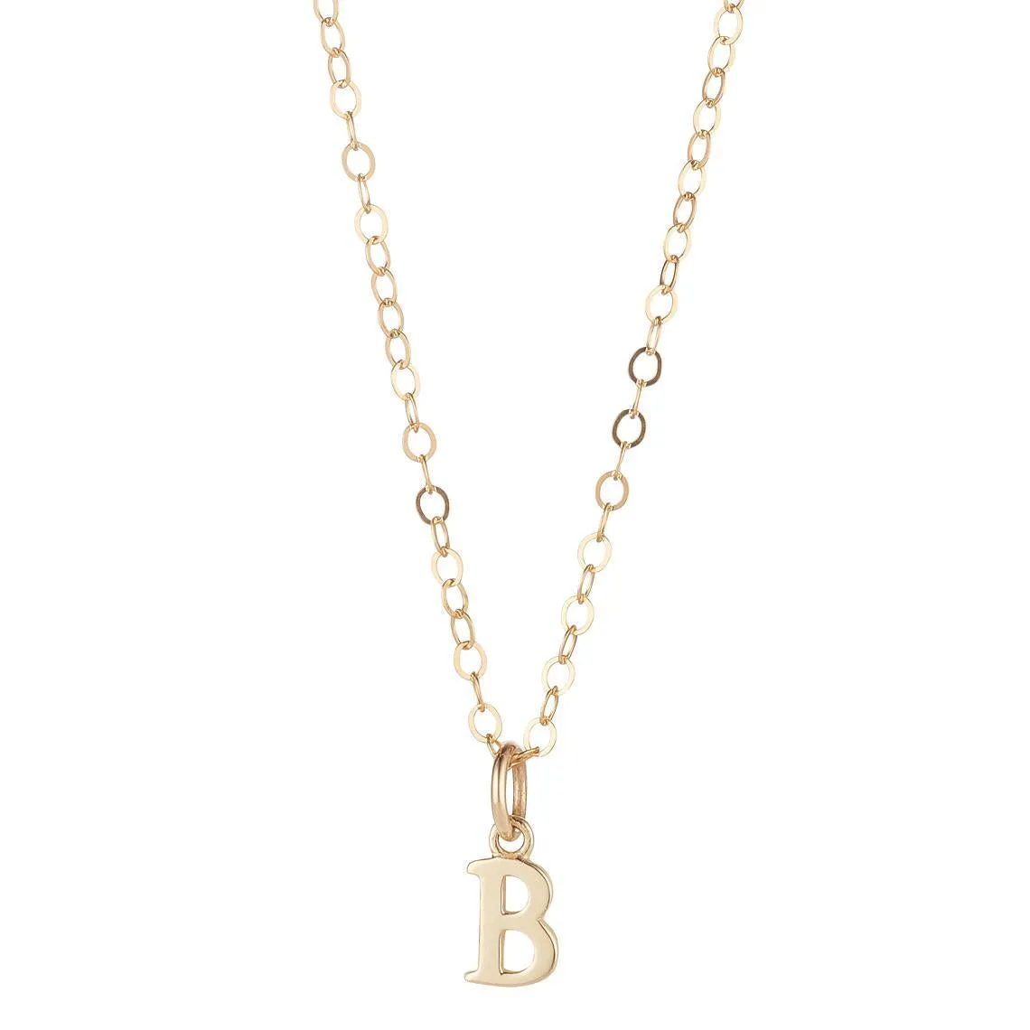 9kt Gold Initial Pendant Necklace (A to Z)