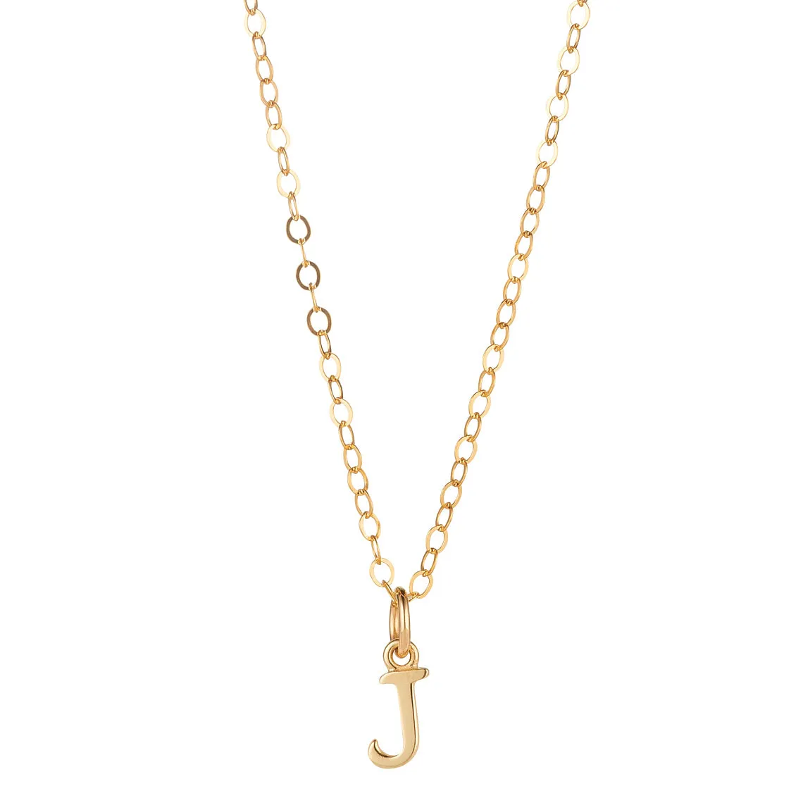 9kt Gold Initial Pendant Necklace (A to Z)