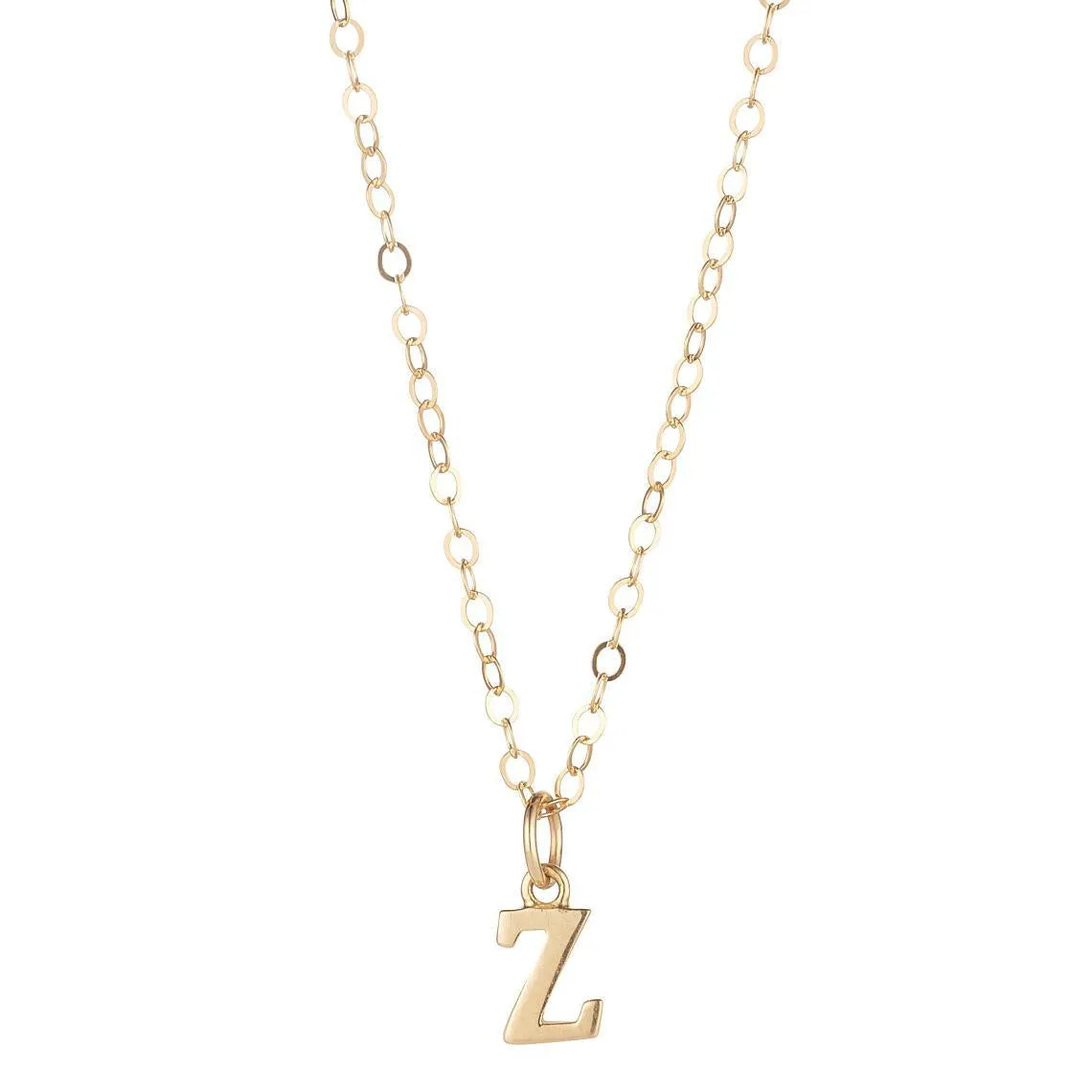 9kt Gold Initial Pendant Necklace (A to Z)