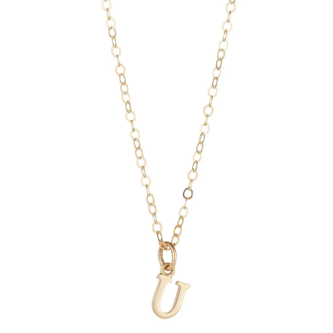 9kt Gold Initial Pendant Necklace (A to Z)