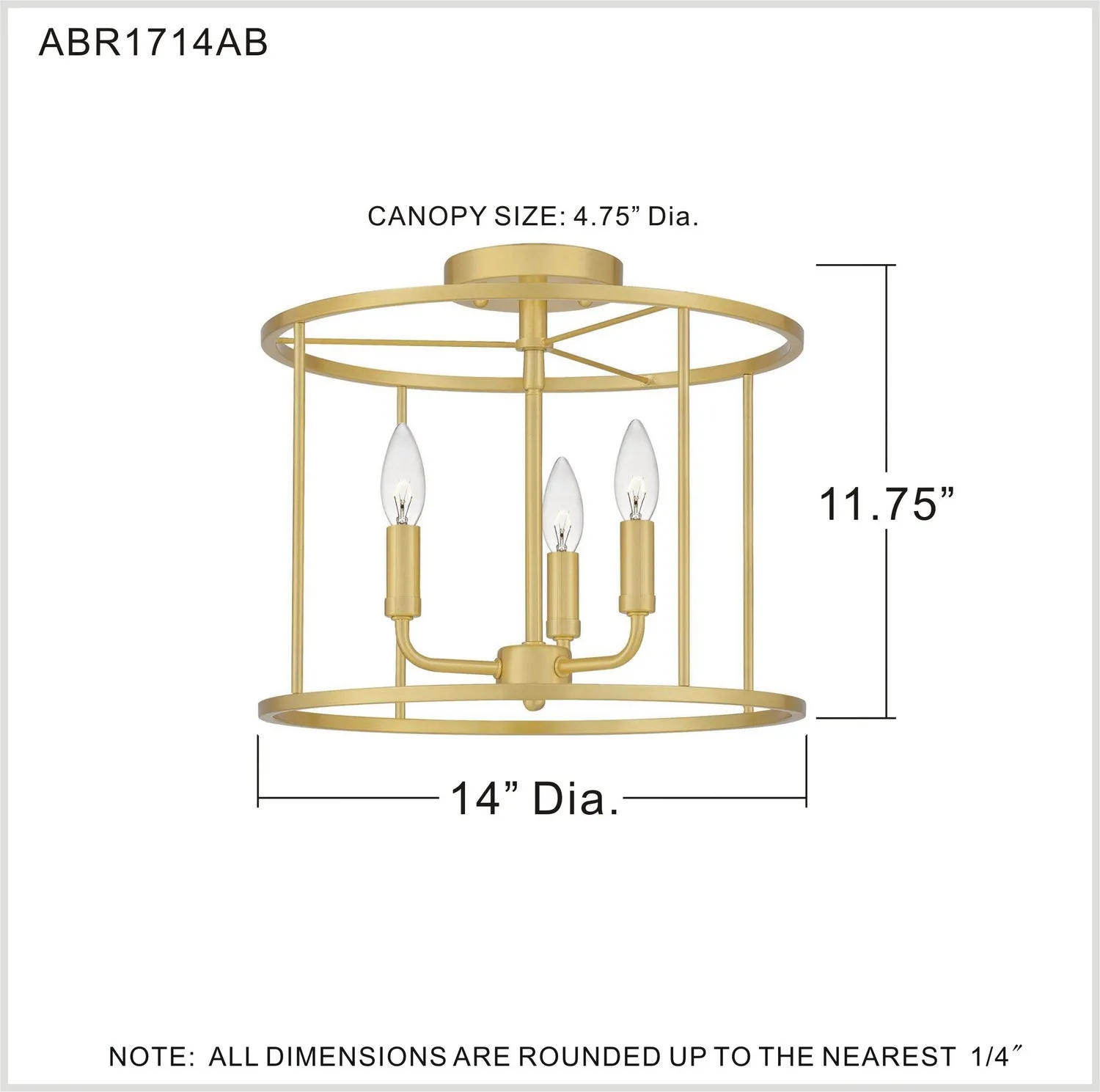 Abner Semi Flush Mount