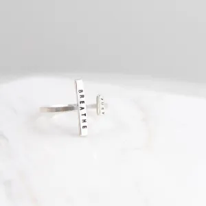 Adjustable Ring - "Just Breathe"