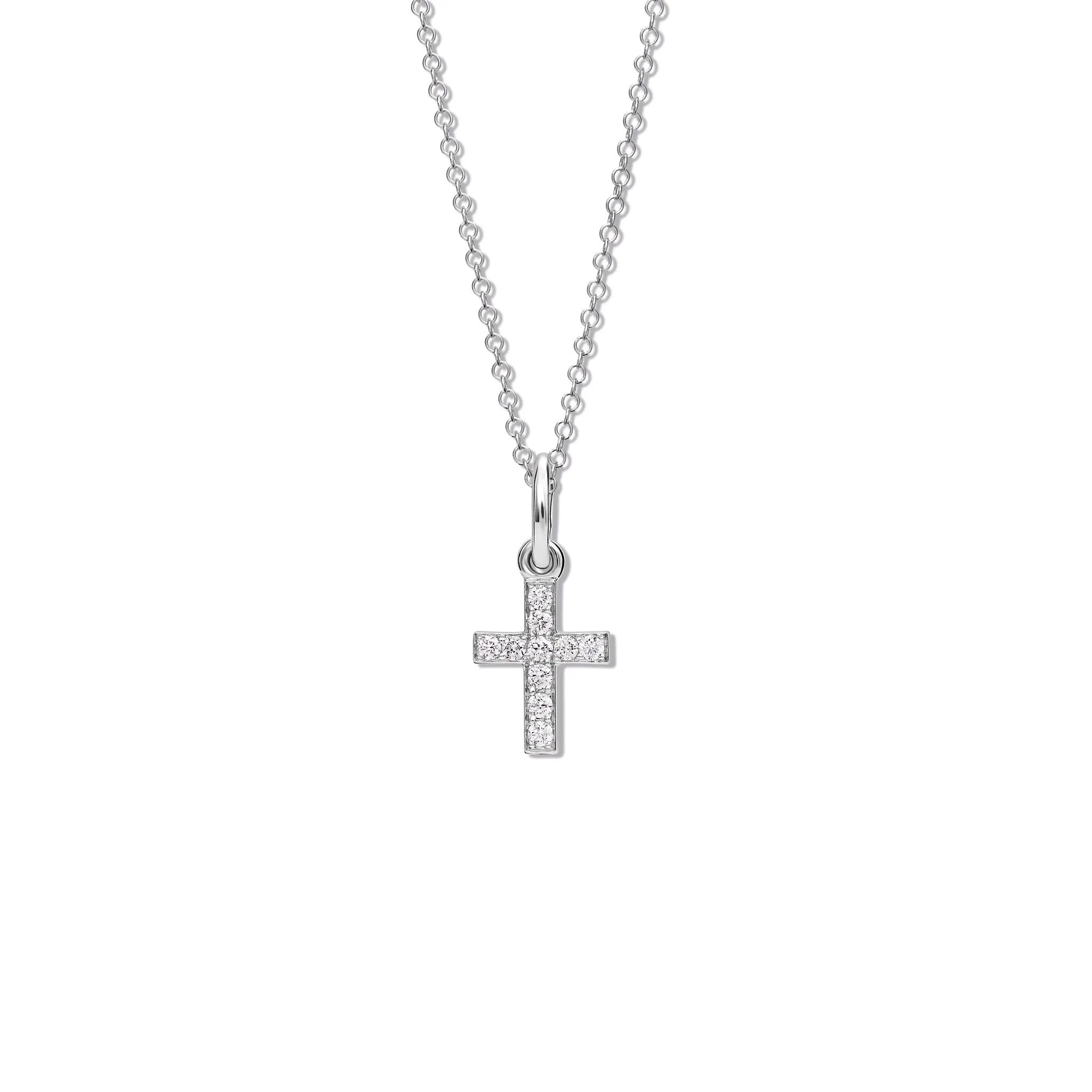 Aeternitas Etoile Cross Pendant White Gold - Diamond