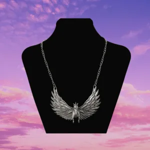 Aggressive Pegasus Statement Necklace in Silver or Gold