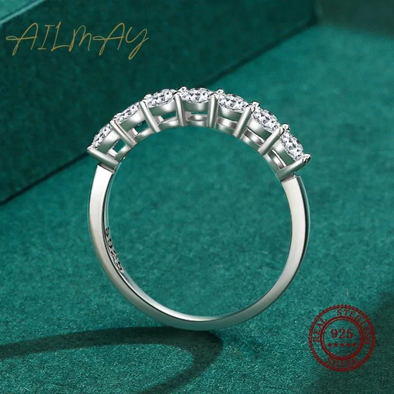 Ailmay - White Silver Cubic Zirconia Wedding Ring