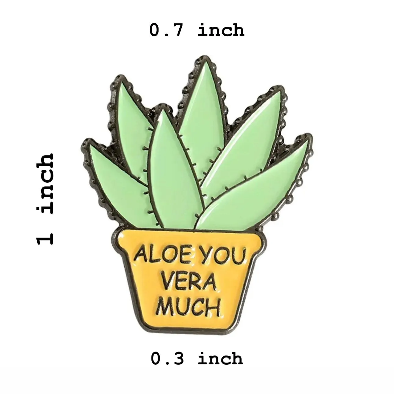 Aloe You Vera Much Brooch Enamel Pin