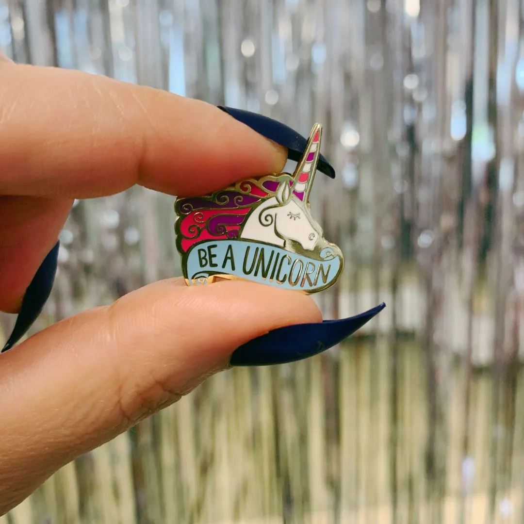 Always Be Yourself Unless You Can Be A Unicorn Enamel Pin on Gift Card