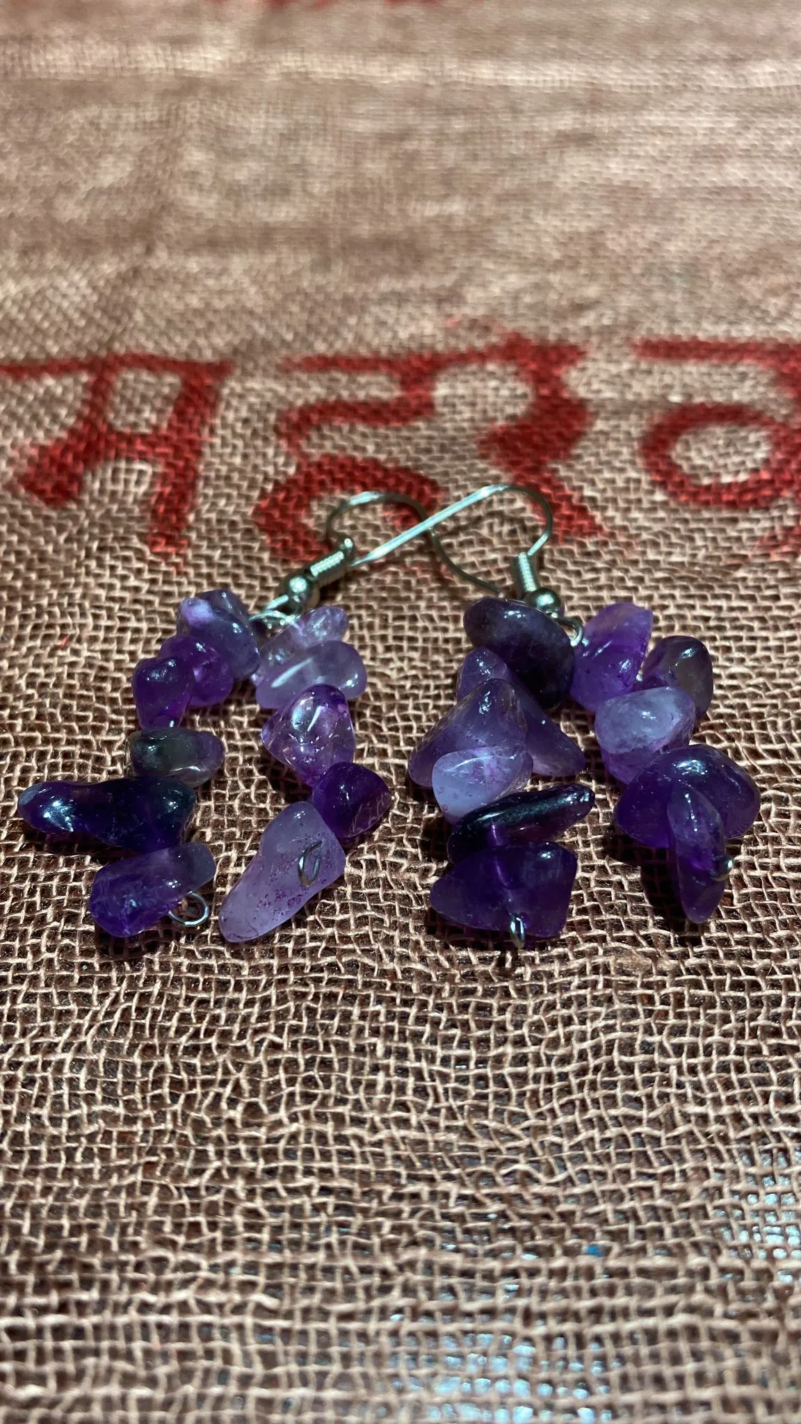 Amethyst Chips Dual-Strand Earrings