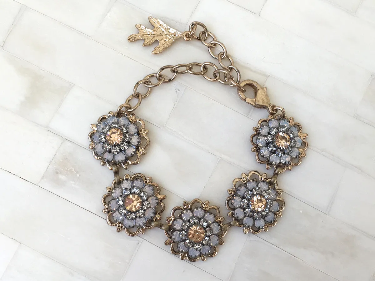 Antique Peach Flower Bracelet