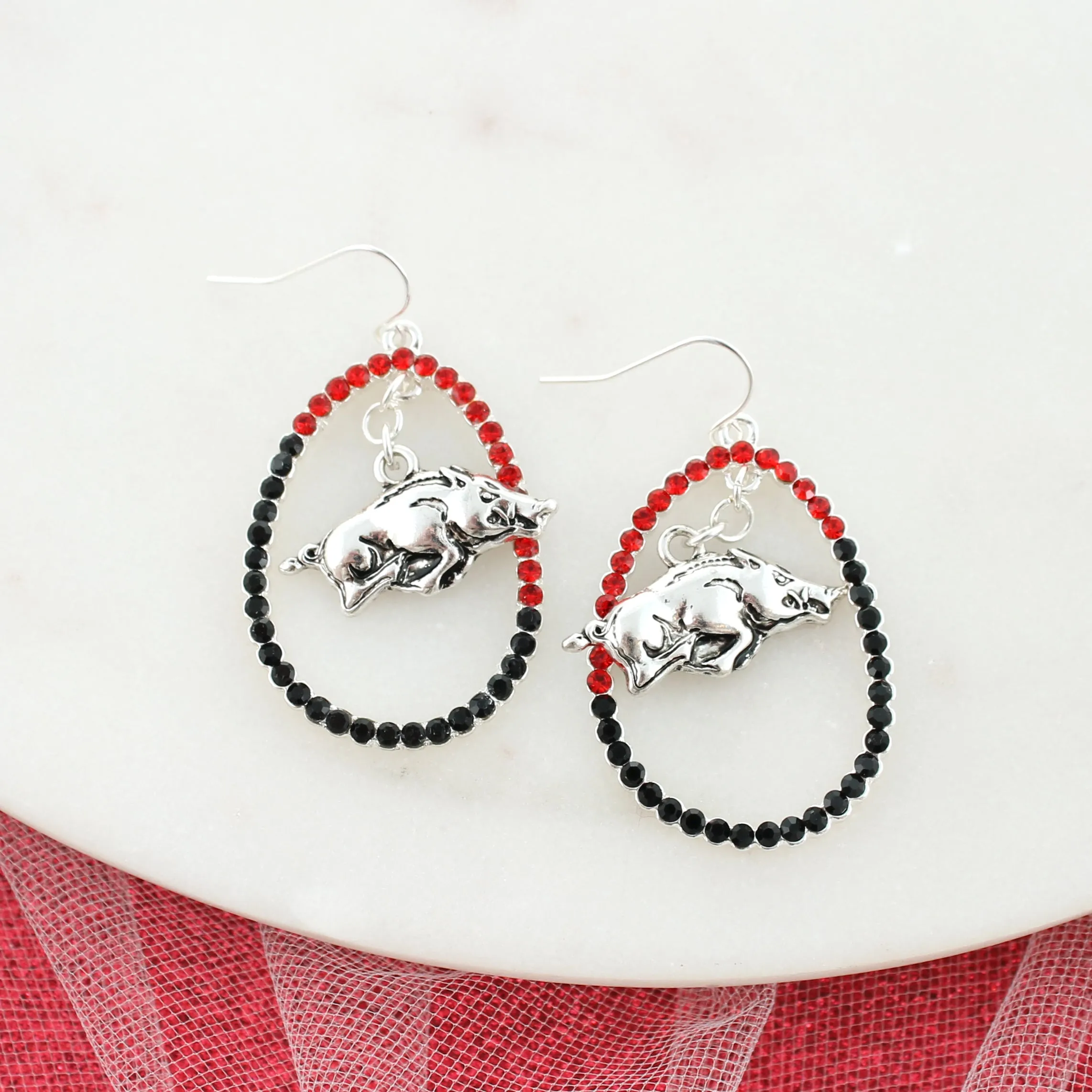 Arkansas Crystal Loop Earrings