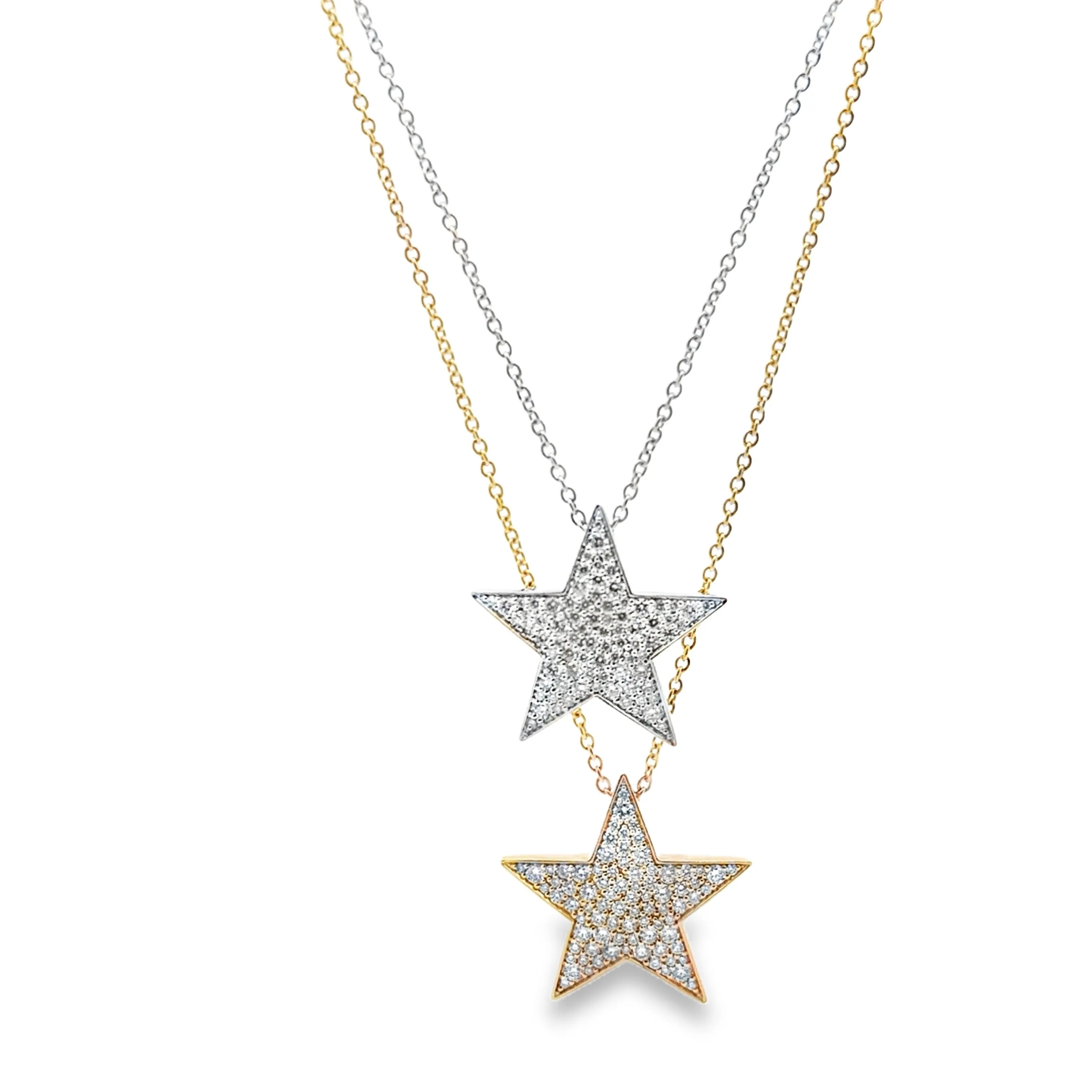 Aspery and Guldag Diamond Star Necklaces