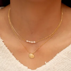 Asri Pearl And Seashell Layered Necklaces