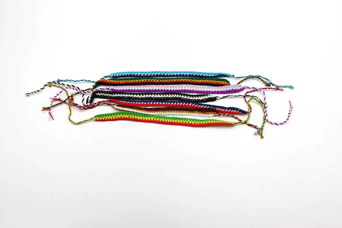 Assorted 6 Piece Set Woven Friendship Bracelets