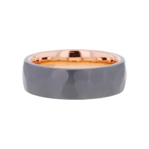 Avonte Tantalum & 14 Karat Gold 7mm Wedding Ring