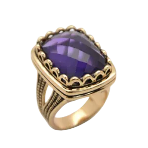 Barse Cocktail Hour Bronze Ring-Amethyst