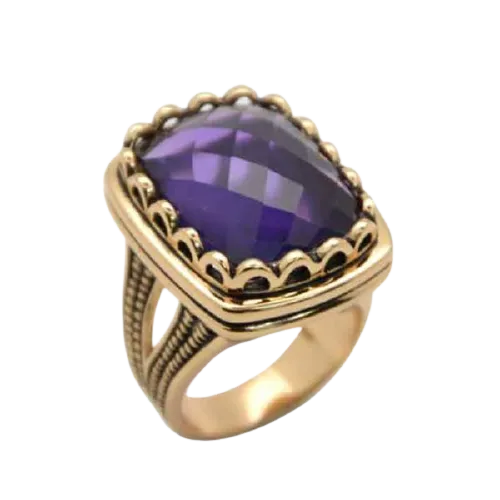 Barse Cocktail Hour Bronze Ring-Amethyst